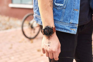 Planet Gates Grey Mens Watches Top Brand Luxury Original Sports Watch Men Leather 30M Waterproof Miliary Dual Display Wristwatch Clock