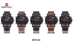 Planet Gates Grey Mens Watches Top Brand Luxury Original Sports Watch Men Leather 30M Waterproof Miliary Dual Display Wristwatch Clock