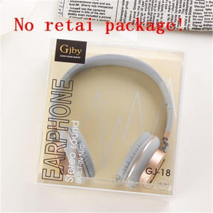 Planet Gates grey no package Wired headphones with Mic Portable Foldable On-Ear Headset with Microphone for Phones xiaomi PC MP3 Girls