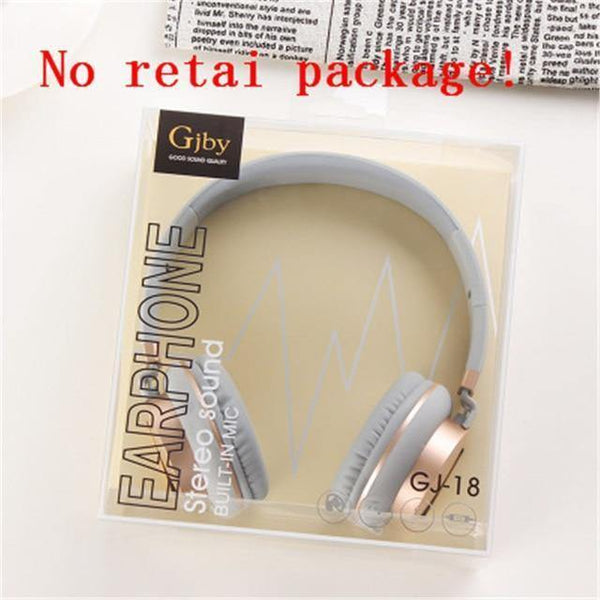 Planet Gates grey no package Wired headphones with Mic Portable Foldable On-Ear Headset with Microphone for Phones xiaomi PC MP3 Girls