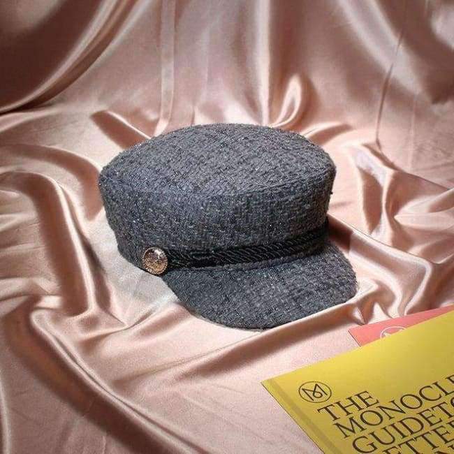 Planet Gates 2018 Winter Vintage Hats For Women Fashion Gold Thread Tweed Military Hat Gorras Planas Snapback Caps Female Casquette Cap