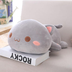 35-65 Kawaii Lying Cat Plush Toys Stuffed Cute Cat Doll Lovely Animal Pillow Soft Cartoon Toys For Children Girls Christmas Gift