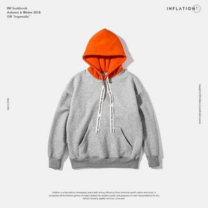 Planet Gates grey  orange / L Autumn Winter Brand Fashion Hoodies Sweatshirts Hip Hop Streetwear Sweatshirt Men Hoodie Sweatshirt Hooded