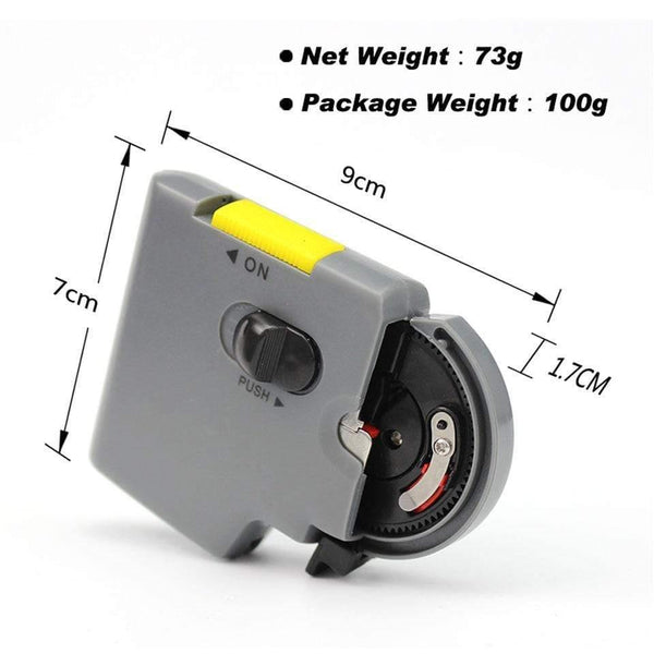 Planet Gates Grey Portable Electric Automatic Fishing Hook Tier Machine Fishing Accessories Tie Fast Fishing Hooks Line Tying Device