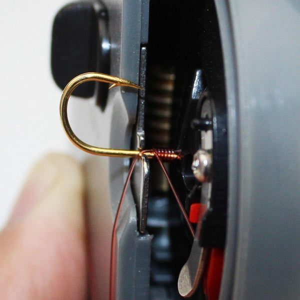 Planet Gates Grey Portable Electric Automatic Fishing Hook Tier Machine Fishing Accessories Tie Fast Fishing Hooks Line Tying Device