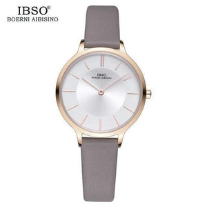 Planet Gates Grey Quartz Watch Women Genuine Leather Women Watches  Luxury Ladies Watch Montre Femme