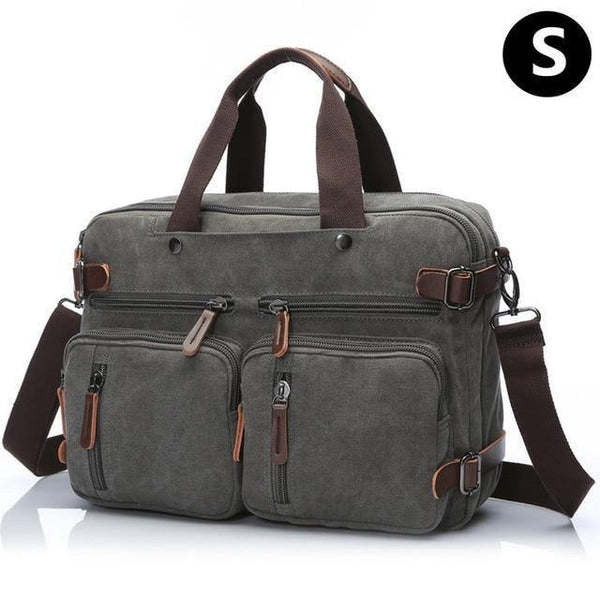 Planet Gates Grey-S Briefcase man Bag Business Shoulder Messenger Bag Men's vintage Casual Laptop Handbag male Messenger Crossbody Bags back