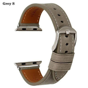 Planet Gates Grey S / For Apple Watch 38mm Leather Watch Strap Replacement For Apple Watch Band 44mm 40mm 42mm 38mm Series 4 3 2 1 iWatch Watchband
