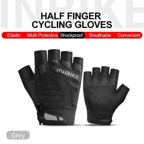 Planet Gates Grey / S Motorcycle Gloves Half Finger Fingerless Motorbike Gloves Men Women Summer Breathable Cycling Shockproof MTB Sport Gym