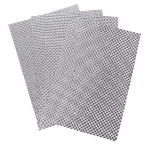 Planet Gates Grey Set of 4 PVC Cross Weave Placemats for Dining Table Runner Linen Place Mat in Kitchen Accessories Cup Coaster Pad