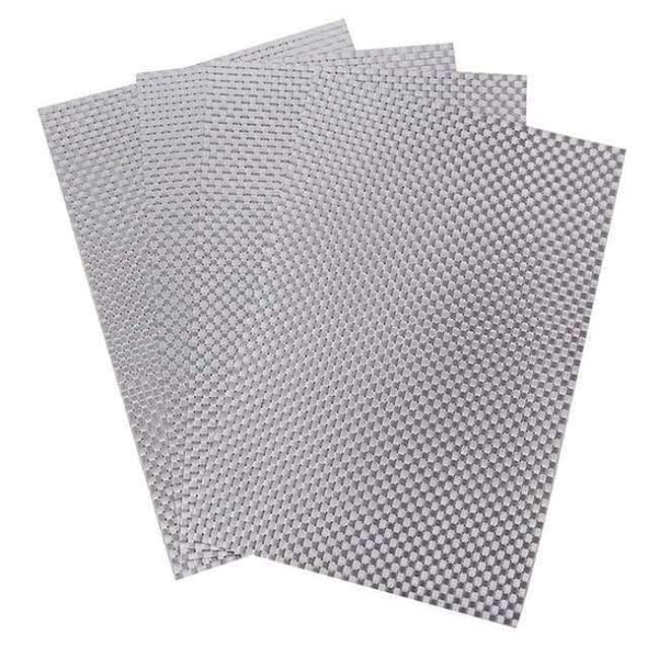 Planet Gates Grey Set of 4 PVC Cross Weave Placemats for Dining Table Runner Linen Place Mat in Kitchen Accessories Cup Coaster Pad