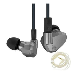 Planet Gates grey  silver no mic Hybrid In Ear Earphones HIFI DJ Monitor Headphone Running Sport KZ AS10 ZS6 Earphones Headset Earbud Two Colors