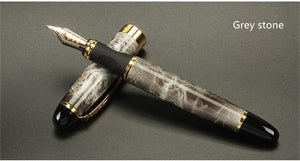 Planet Gates Grey Stone Fountain pen Full metal Golden Clip luxury pens Jinhao 450 Caneta Stationery Office