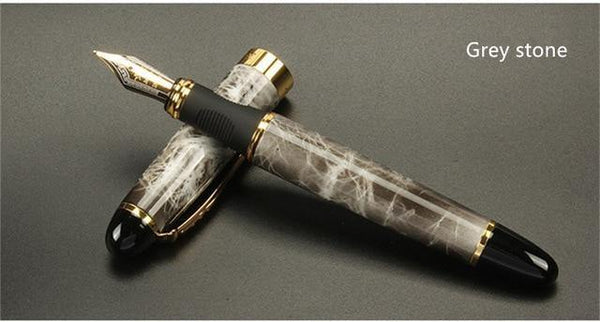 Planet Gates Grey Stone Fountain pen Full metal Golden Clip luxury pens Jinhao 450 Caneta Stationery Office