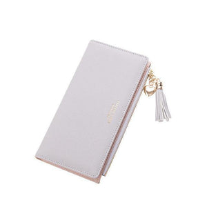 Planet Gates grey Wallet Female For Coins Cute Wallet Women Long Leather Women Wallets Zipper Purses Portefeuille Wallet Female Purse Clutch