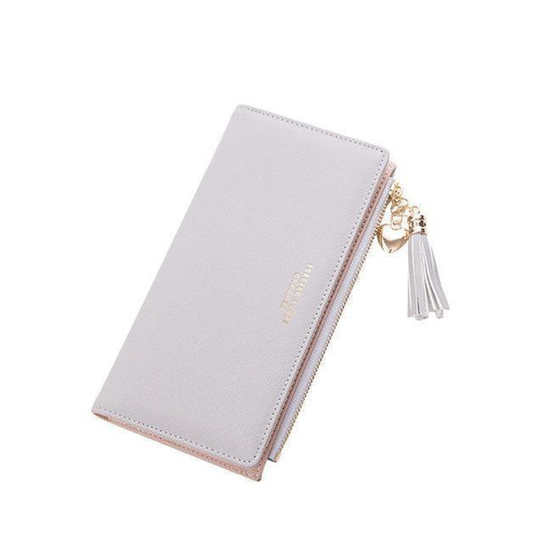 Planet Gates grey Wallet Female For Coins Cute Wallet Women Long Leather Women Wallets Zipper Purses Portefeuille Wallet Female Purse Clutch
