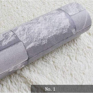 Planet Gates Grey White / 5.3㎡ Stacked Brick 3D Stone Wallpaper Modern Wallcovering PVC Roll Wallpaper Brick Wall Background Wallpaper Grey For Living Room