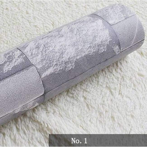 Planet Gates Grey White / 5.3㎡ Stacked Brick 3D Stone Wallpaper Modern Wallcovering PVC Roll Wallpaper Brick Wall Background Wallpaper Grey For Living Room