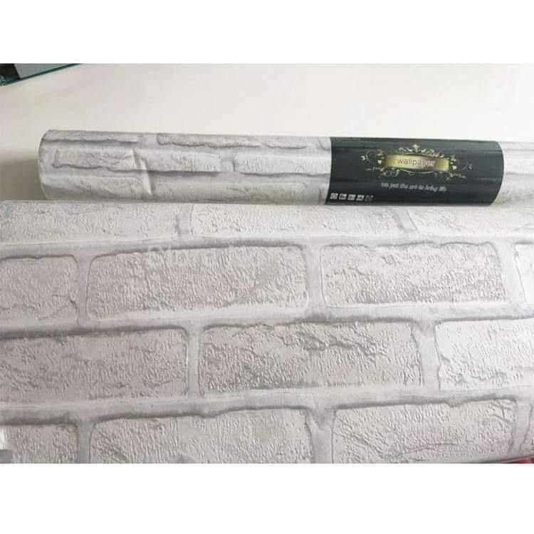 Planet Gates Grey White Brick Pattern Wallpaper For Walls Roll 3D Living Room Bedroom Stone Brick Wall Paper Home Decor Papel De Parede 3D