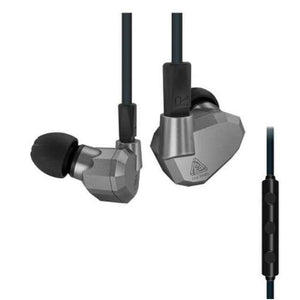 Planet Gates Grey with mic Hybrid In Ear Earphones HIFI DJ Monitor Headphone Running Sport KZ AS10 ZS6 Earphones Headset Earbud Two Colors