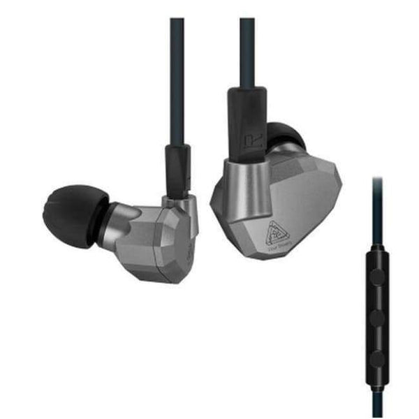 Planet Gates Grey with mic Hybrid In Ear Earphones HIFI DJ Monitor Headphone Running Sport KZ AS10 ZS6 Earphones Headset Earbud Two Colors