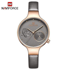 Planet Gates Grey Women Watches Top Brand Luxury Fashion Female Quartz Wrist Watch Ladies Leather Waterproof Clock Girl Relogio Feminino