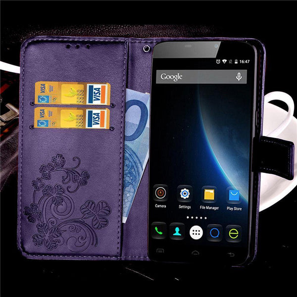 Planet Gates Grey / X3 / Case & Strap Luxury Leather Phone Case For Doogee X3 / X5 Max  X5 Max Pro / F5 / X6 X6 Pro Back Cover Flip Shell Wallet Stand