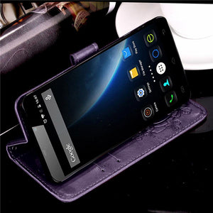 Planet Gates Grey / X3 / Case & Strap Luxury Leather Phone Case For Doogee X3 / X5 Max  X5 Max Pro / F5 / X6 X6 Pro Back Cover Flip Shell Wallet Stand