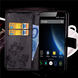 Planet Gates Grey / X3 / Case & Strap Luxury Leather Phone Case For Doogee X3 / X5 Max  X5 Max Pro / F5 / X6 X6 Pro Back Cover Flip Shell Wallet Stand