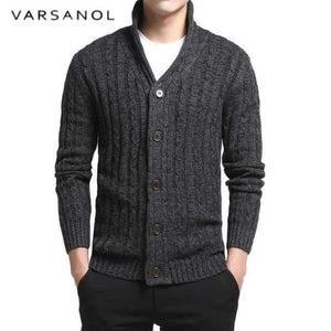 Planet Gates grey XR806 / M Varsnaol New Brand Sweater Men V-Neck Solid Slim Fit Knitting Mens Sweaters Cardigan Male 2018 Autumn Fashion Casual Tops Hots