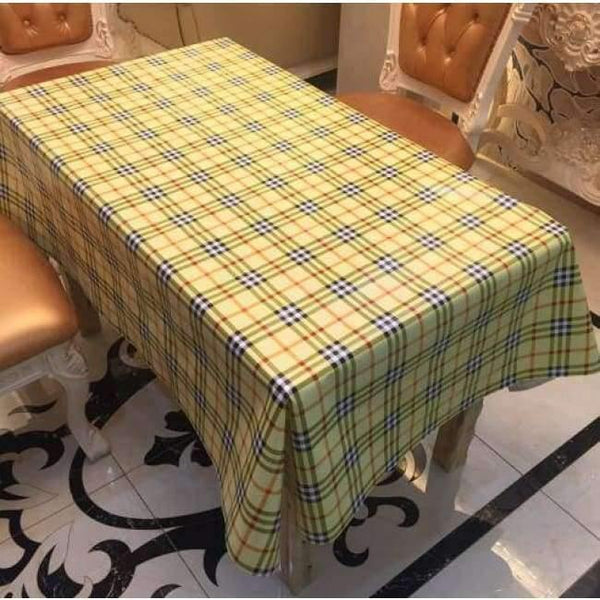 Planet Gates grid / 137x137cm PVC TableCloth Waterproof Rectangular Plastic Picnic Cloth for Tea Table Home Textile Fashion Love Festive Red MJ033
