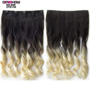 Planet Gates GS888 2T613 / 24inches 24" 5 Clips In on Synthetic Hair Extensions Wavy Lady wig HairTwo Tone Ombre Hairpiece GS888 130g/pc