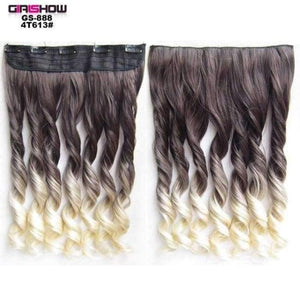 Planet Gates GS888 4T613 / 24inches 24" 5 Clips In on Synthetic Hair Extensions Wavy Lady wig HairTwo Tone Ombre Hairpiece GS888 130g/pc