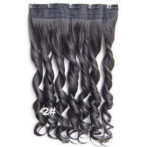 Planet Gates GS888 Color 2 / 24inches 5 Clips In on Synthetic Hair Extensions Wavy Lady wig Hair Hairpiece ponytail 87 colors available,130g,60cm 1pc