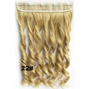 Planet Gates GS888 Color 22 / 24inches 5 Clips In on Synthetic Hair Extensions Wavy Lady wig Hair Hairpiece ponytail 87 colors available,130g,60cm 1pc