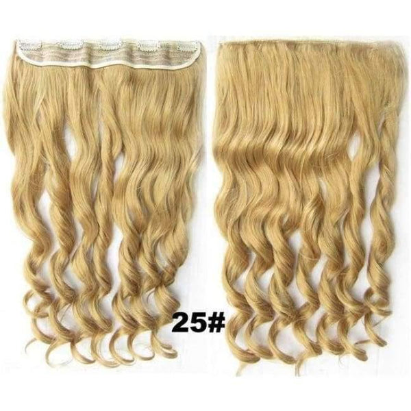 Planet Gates GS888 Color 25 / 24inches 5 Clips In on Synthetic Hair Extensions Wavy Lady wig Hair Hairpiece ponytail 87 colors available,130g,60cm 1pc