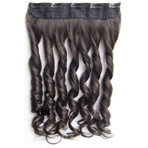 Planet Gates GS888 Color 6 / 24inches 5 Clips In on Synthetic Hair Extensions Wavy Lady wig Hair Hairpiece ponytail 87 colors available,130g,60cm 1pc