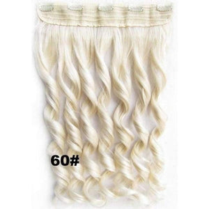 Planet Gates GS888 Color 60 / 24inches 5 Clips In on Synthetic Hair Extensions Wavy Lady wig Hair Hairpiece ponytail 87 colors available,130g,60cm 1pc