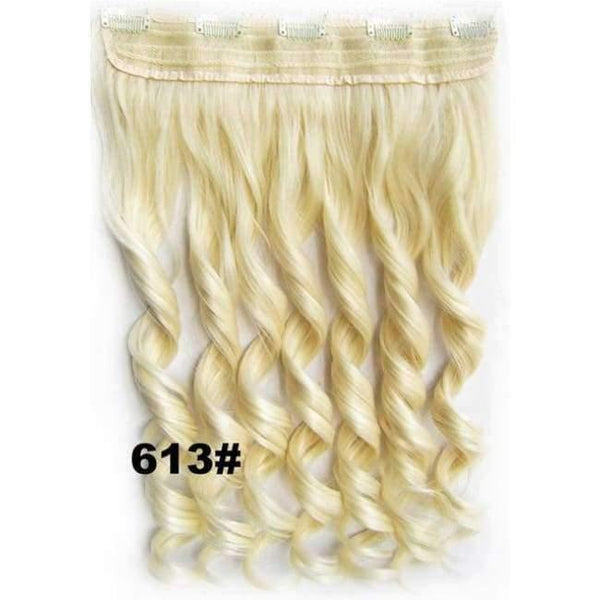 Planet Gates GS888 Color 613 / 24inches 5 Clips In on Synthetic Hair Extensions Wavy Lady wig Hair Hairpiece ponytail 87 colors available,130g,60cm 1pc