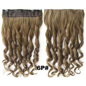 Planet Gates GS888 Color 6P / 24inches 5 Clips In on Synthetic Hair Extensions Wavy Lady wig Hair Hairpiece ponytail 87 colors available,130g,60cm 1pc