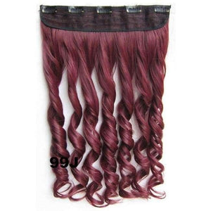 Planet Gates GS888 Color 99J / 24inches 5 Clips In on Synthetic Hair Extensions Wavy Lady wig Hair Hairpiece ponytail 87 colors available,130g,60cm 1pc