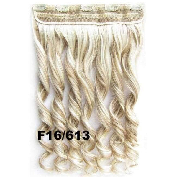 Planet Gates GS888 Color F16-613 / 24inches 5 Clips In on Synthetic Hair Extensions Wavy Lady wig Hair Hairpiece ponytail 87 colors available,130g,60cm 1pc
