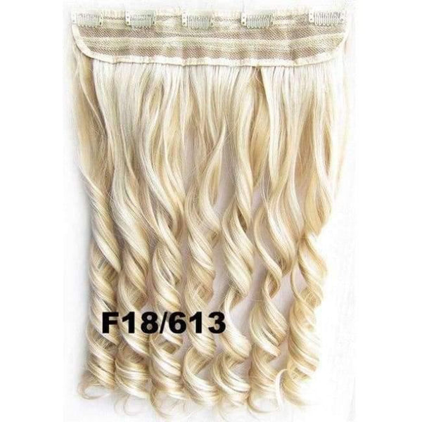 Planet Gates GS888 Color F18-613 / 24inches 5 Clips In on Synthetic Hair Extensions Wavy Lady wig Hair Hairpiece ponytail 87 colors available,130g,60cm 1pc