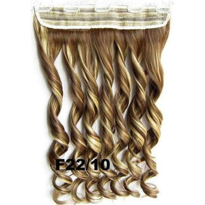 Planet Gates GS888 Color F22-10 / 24inches 5 Clips In on Synthetic Hair Extensions Wavy Lady wig Hair Hairpiece ponytail 87 colors available,130g,60cm 1pc