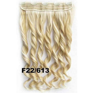 Planet Gates GS888 Color F22-613 / 24inches 5 Clips In on Synthetic Hair Extensions Wavy Lady wig Hair Hairpiece ponytail 87 colors available,130g,60cm 1pc