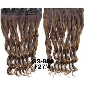 Planet Gates GS888 Color F27-4 / 24inches 5 Clips In on Synthetic Hair Extensions Wavy Lady wig Hair Hairpiece ponytail 87 colors available,130g,60cm 1pc