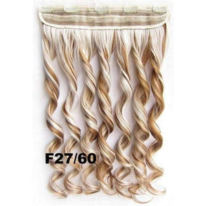 Planet Gates GS888 Color F27-60 / 24inches 5 Clips In on Synthetic Hair Extensions Wavy Lady wig Hair Hairpiece ponytail 87 colors available,130g,60cm 1pc