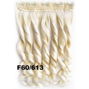 Planet Gates GS888 Color F60-613 / 24inches 5 Clips In on Synthetic Hair Extensions Wavy Lady wig Hair Hairpiece ponytail 87 colors available,130g,60cm 1pc