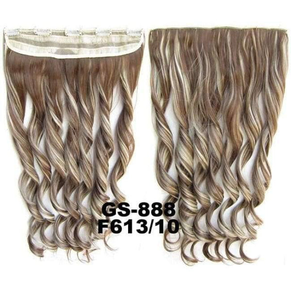 Planet Gates GS888 Color F613-10 / 24inches 5 Clips In on Synthetic Hair Extensions Wavy Lady wig Hair Hairpiece ponytail 87 colors available,130g,60cm 1pc