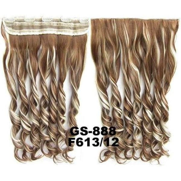 Planet Gates GS888 Color F613-12 / 24inches 5 Clips In on Synthetic Hair Extensions Wavy Lady wig Hair Hairpiece ponytail 87 colors available,130g,60cm 1pc